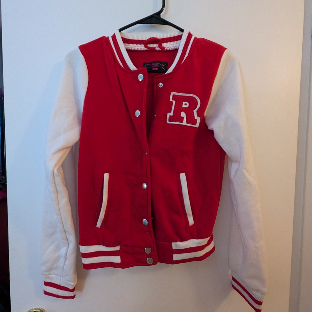 New Look Red and White Varsity Jacket